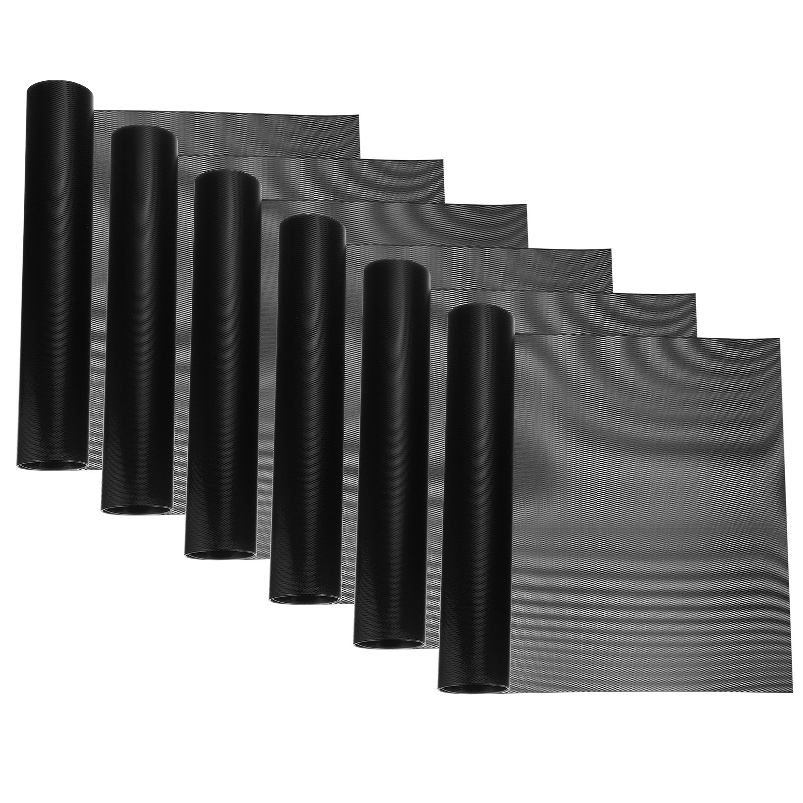 6Pcs 400x300mm PC Case Dust Mesh Filter PVC Dustproof Filter Cover, Black(0.5mm)