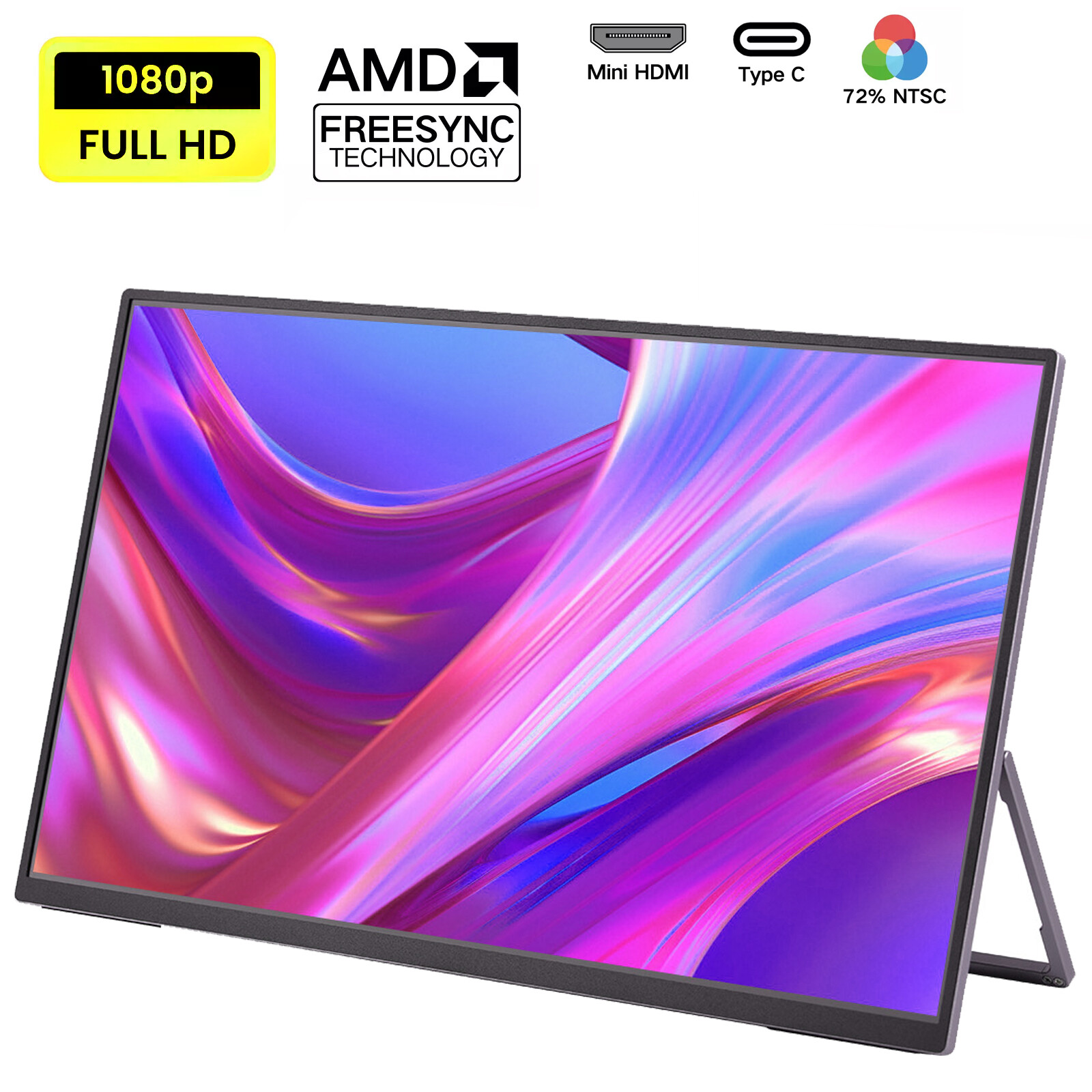 Alcopaca AL18 18.5" 100HZ Portable Display Monitor FHD TFT-LCD Type-C For Gaming
