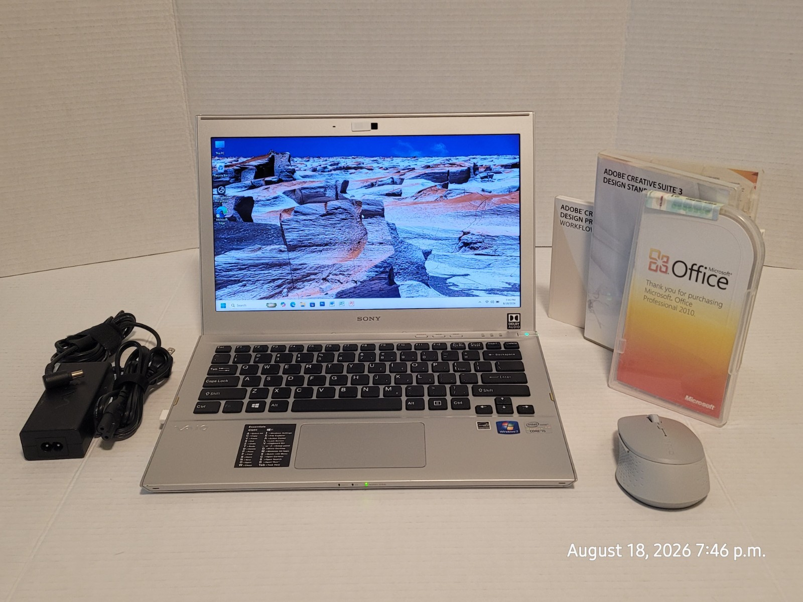 SONY VAIO SVT13 / Win 11 / i5 / 12GB RAM / 512GB SSD / Office 2010 / Adobe CS3