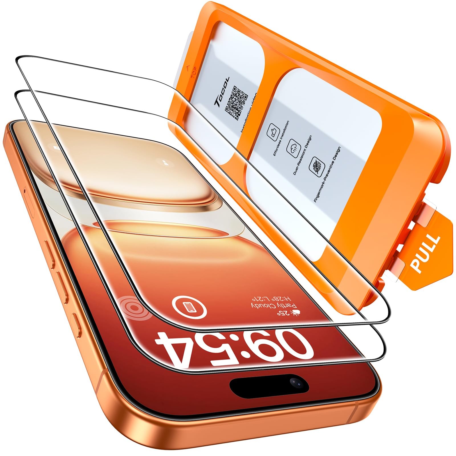 TOCOL for iPhone 17 Pro Max Screen Protector 6.9-Inch Instant Installation Te...