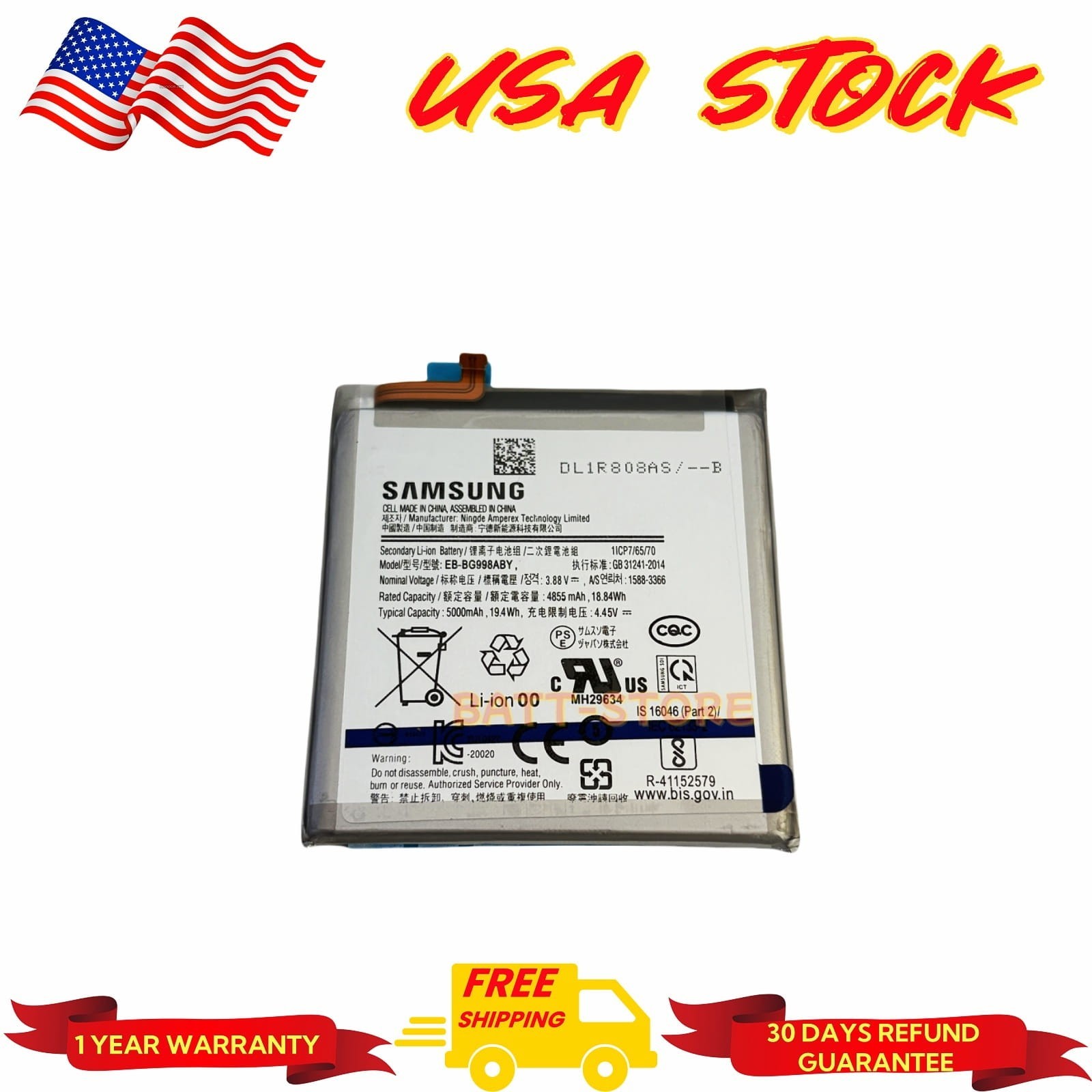 5000mAh EB-BG998ABY OEM New Original Battery for Samsung Galaxy S21 Ultra 5G