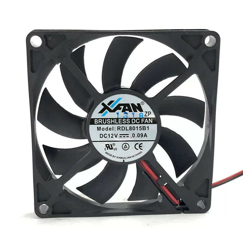 XINRUILIAN RDL8015B1 80*80*15MM 8CM 80mm 12V 0.09A 2Pin Cooling Fan