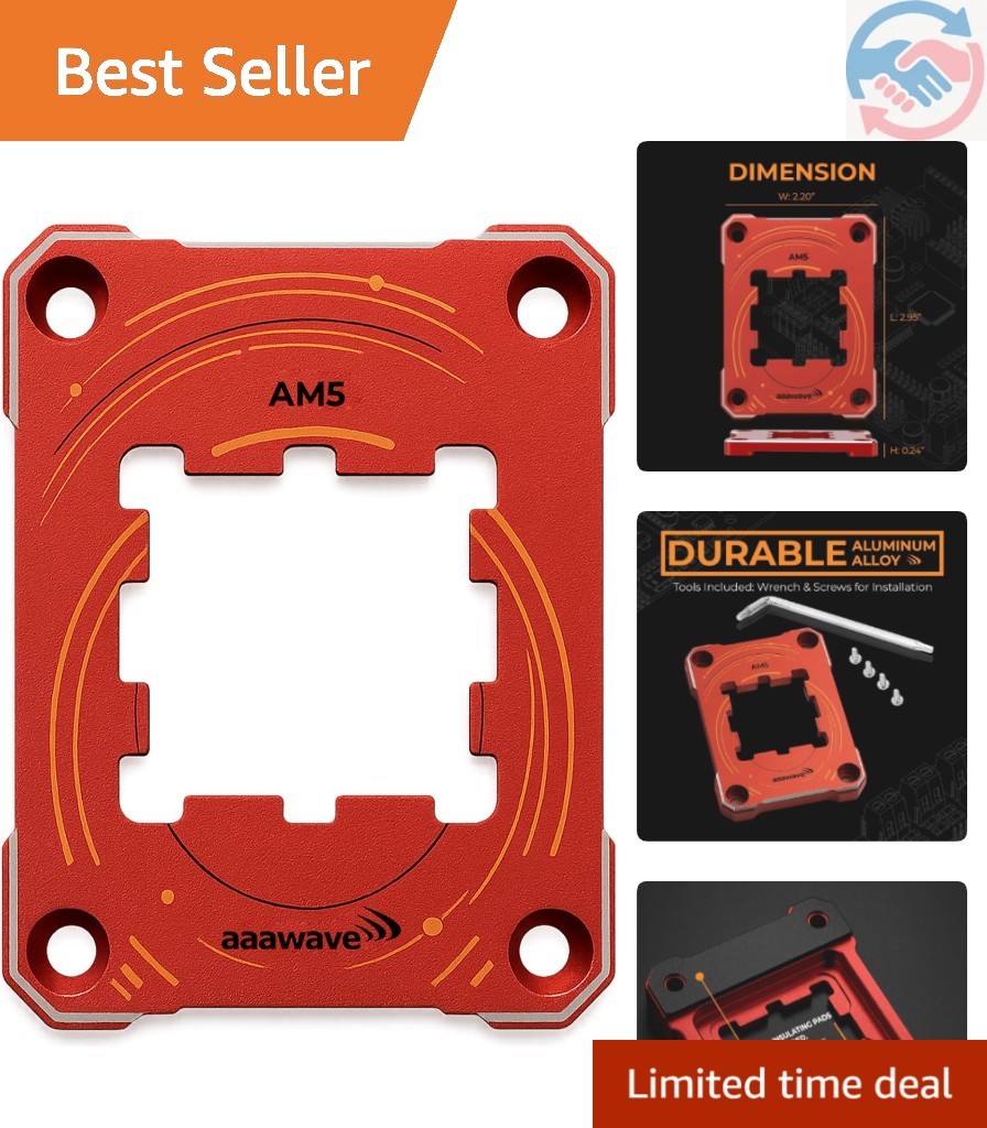 AM5 CPU Bracket Contact Sealing Frame, Anti-Bending Guard - Red