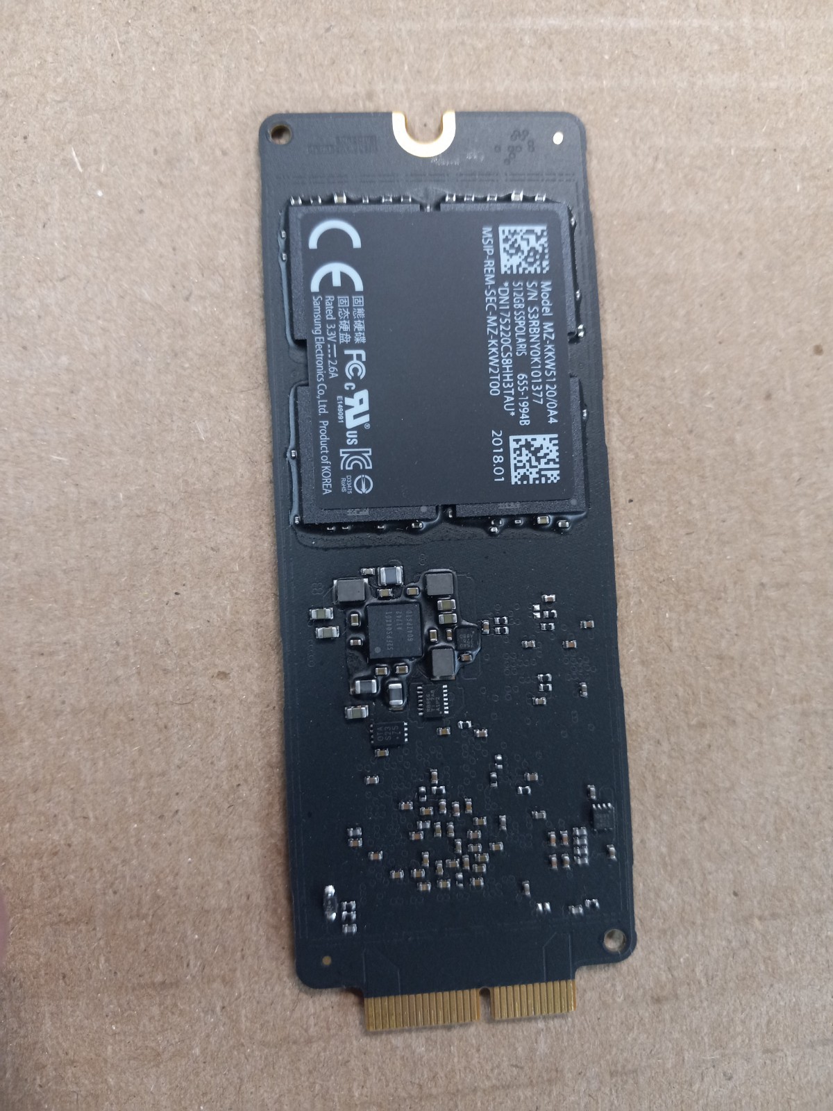Genuine Apple/Samsung 512GB SSD SSPOLARIS MZ-KKW5120/0A4 SSPOLARIS 655-1994B