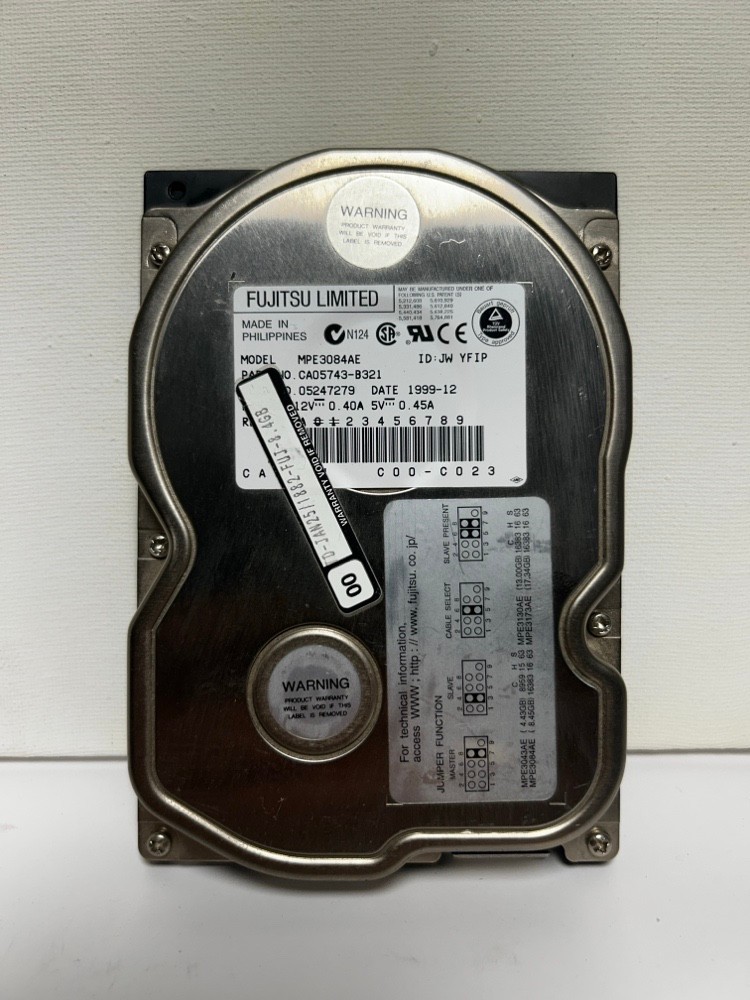 Fujitsu (MPE3084AE) 8.4GB 3.5" IDE PATA HDD 5400RPM Vintage 1999 Tested Good