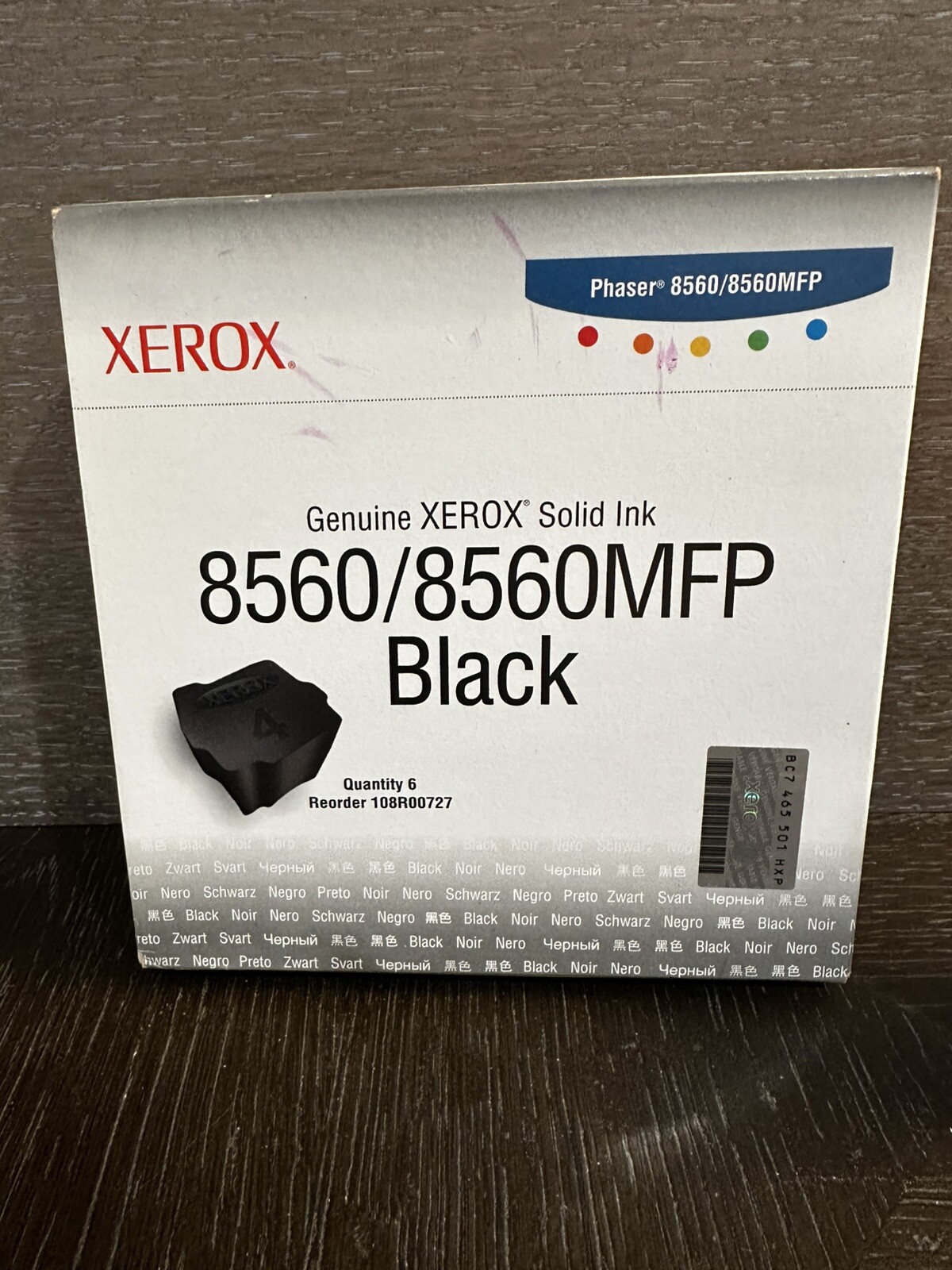 Genuine Xerox 8560/8560MFP Black Solid Ink Toner Cartridge Phaser 108R00727