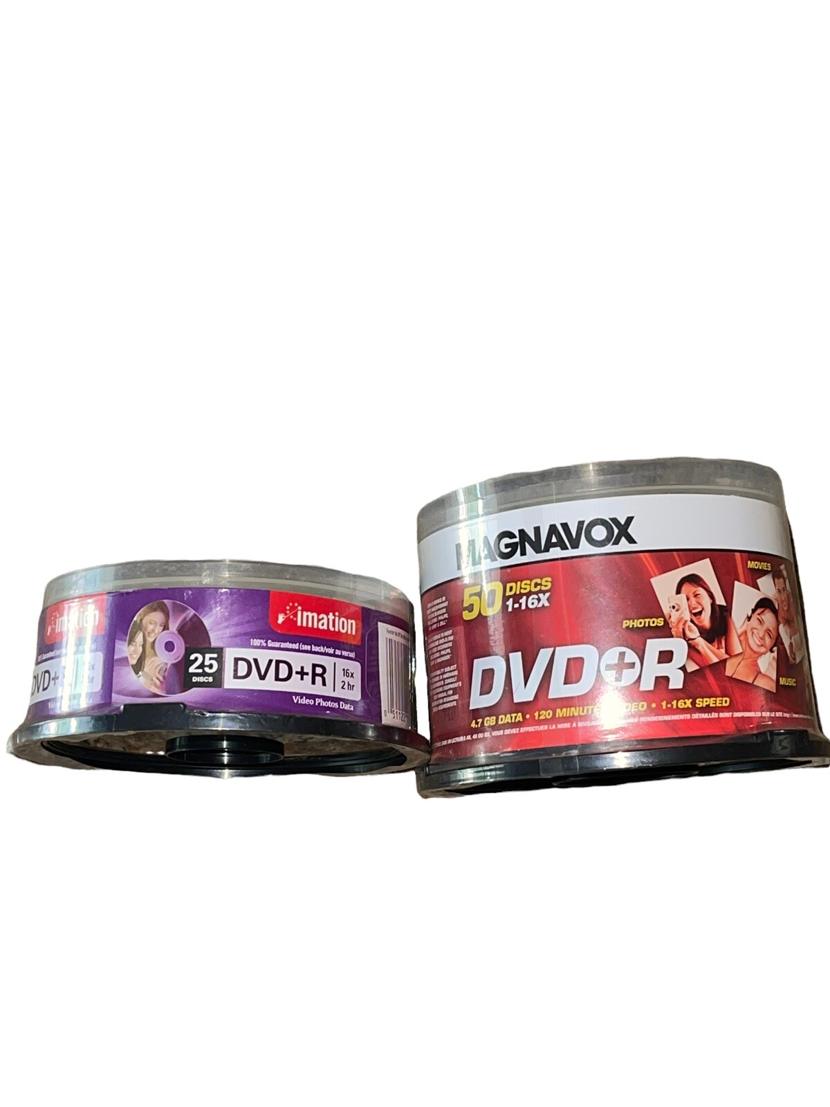 75 Magnavox DVD+R 4.7GB 1-16x 120 Min Recordable Media Disc 75Pack Disc  Mixed