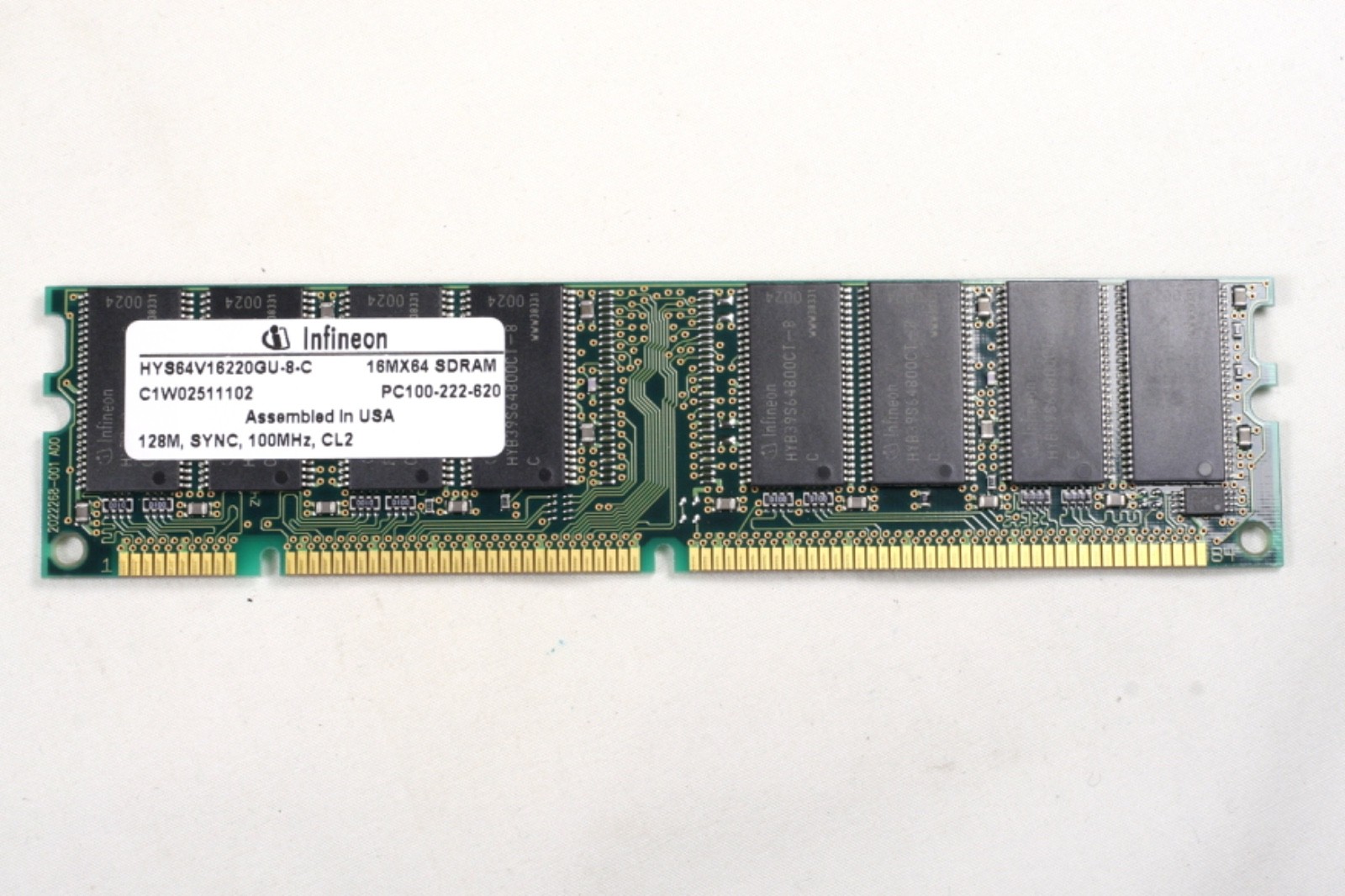 Infineon 128MB PC100 168-pin Desktop Memory - PC100-222-620 Apple Power Mac G3