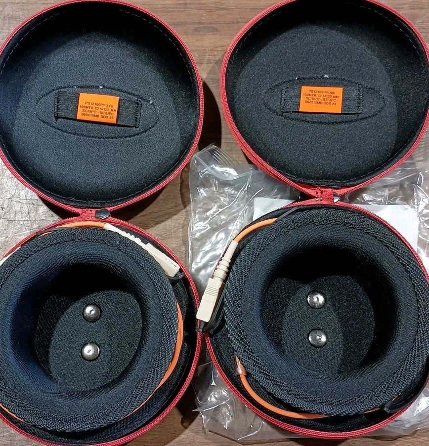 (2) FIS Launch Cable(s) Fiber Instrument Sales Lot of 2 Fiber Optic