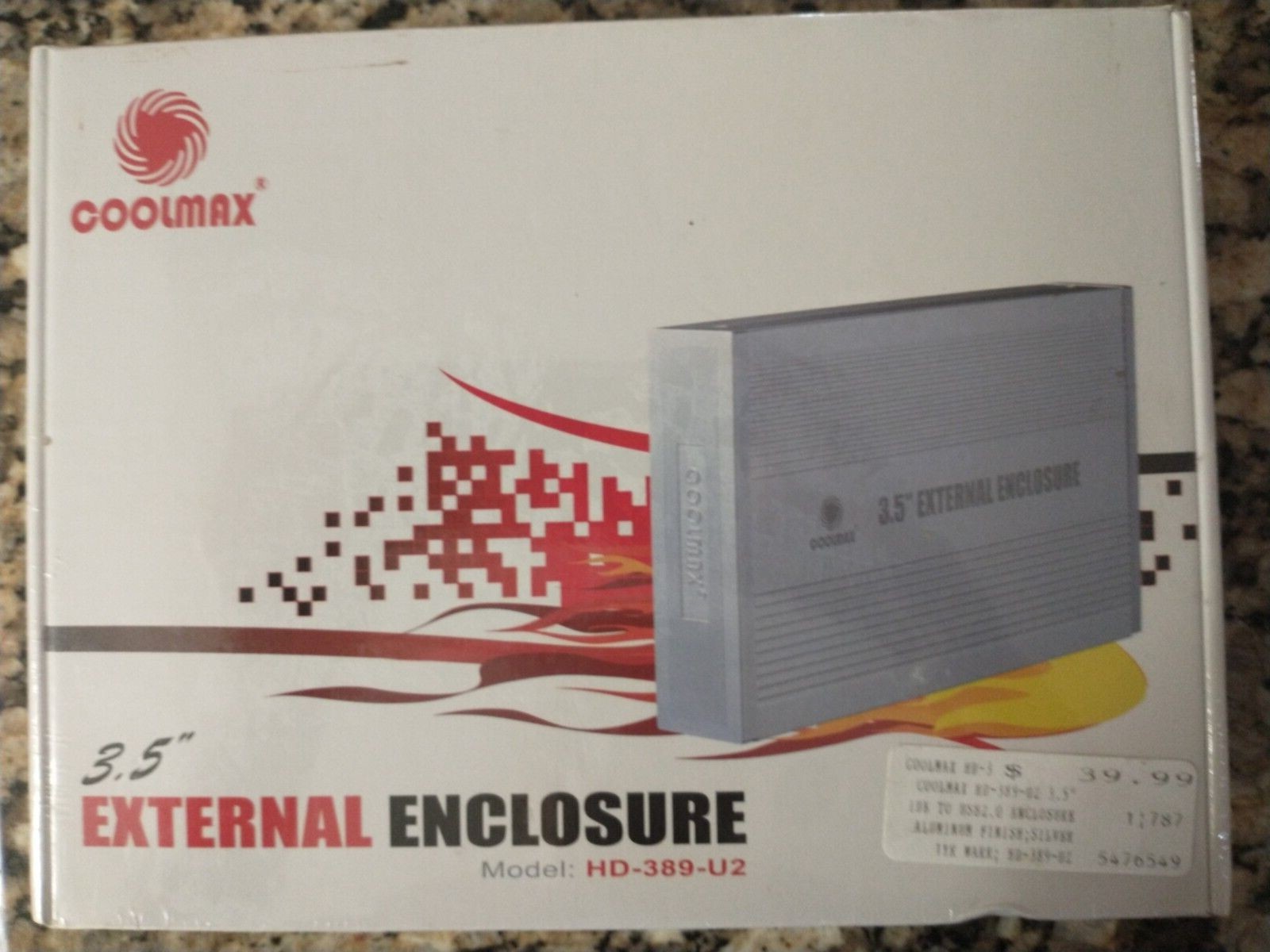 Coolmax 3.5" External Hard Drive Enclosure HD-389-U2-sealed