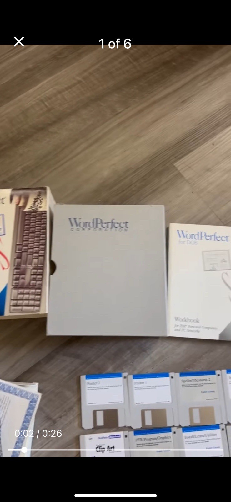 Vintage 1989 WordPerfect for DOS IBM Personal Computer 3.5 Floppy English