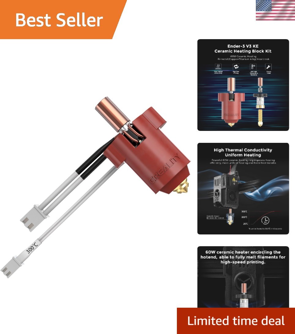 Official Ender 3 V3 KE Hotend Kit, Upgrades Ceramic Heating Block Kit, 3D Pri...