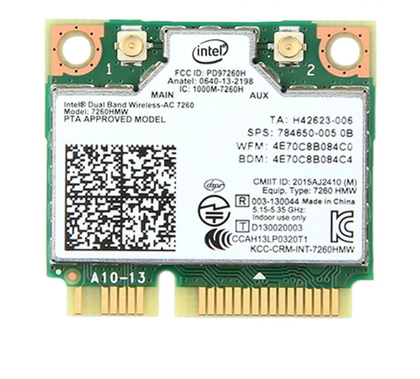Intel 7260HMW Mini PCIe WiFi BT4.0 Combo WLAN Card Dual Band 2.4G 5G For HP