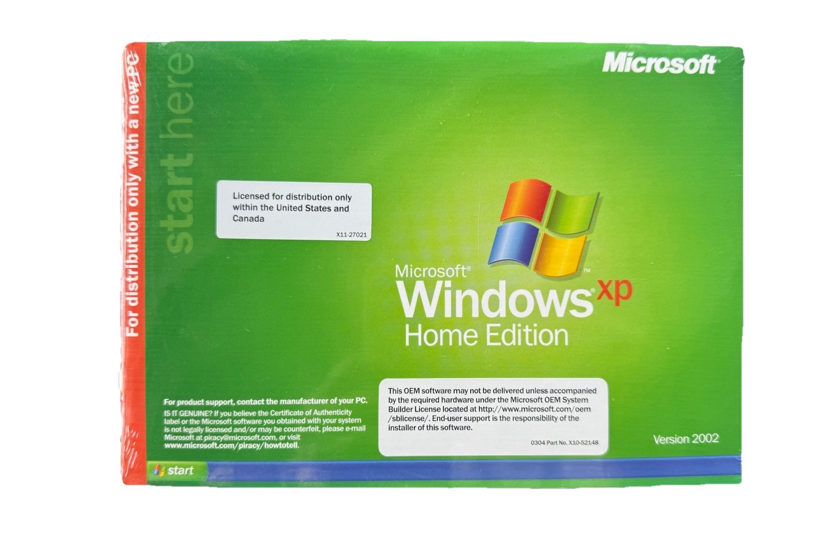MICROSOFT WINDOWS XP HOME FULL w/SP3 OPERATING SYSTEM OS MS WIN **NEW & SEALED**