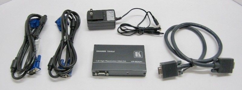 Kramer Tools VP-200N 1:2 High Resolution XGA DA VGA Cables Power Adapter