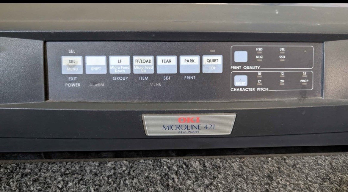 OKI Microline 421 9-Pin Dot Matrix Standard Printer Black