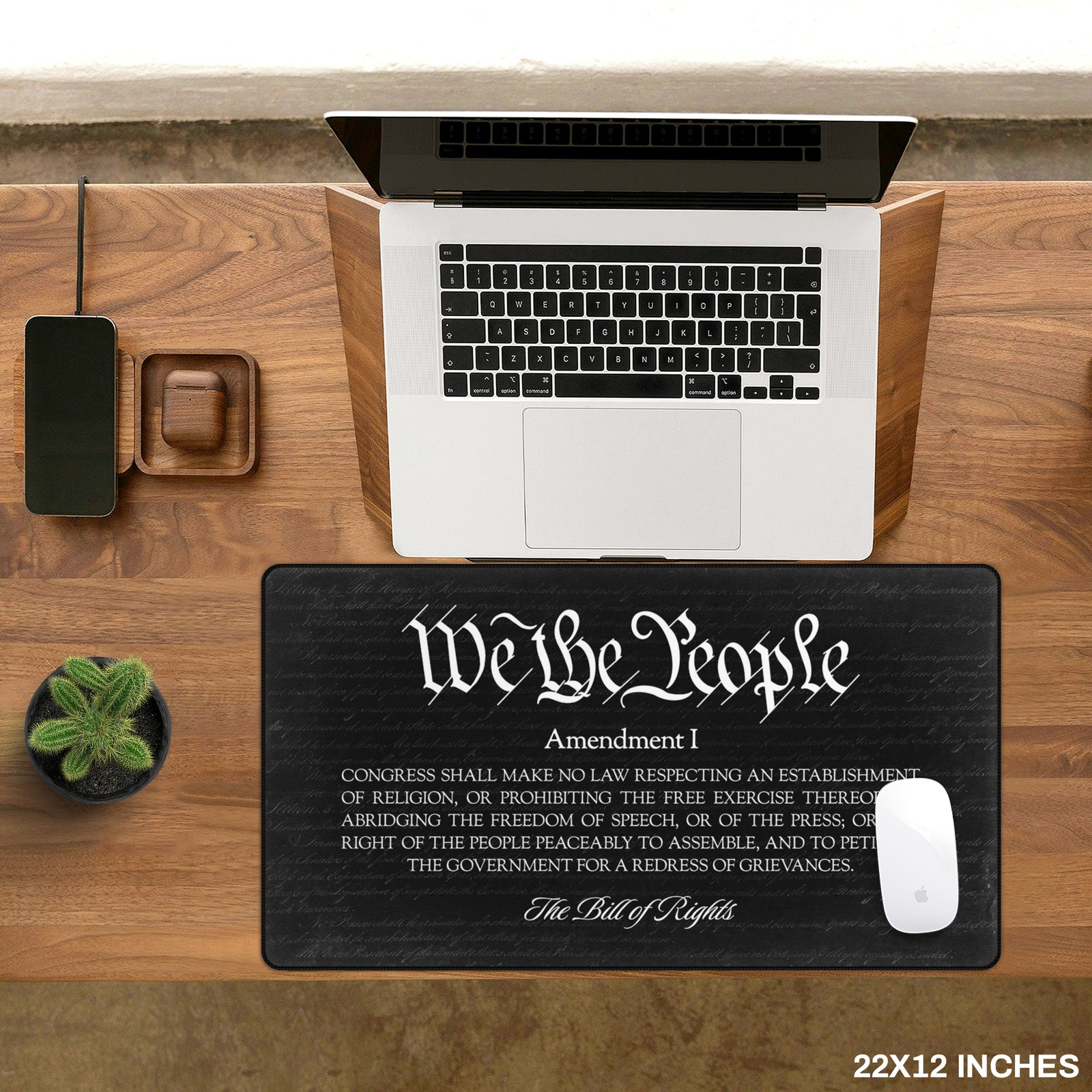 We the People First Amendment Deskmat, XL Patriotic Mousepad, Bill of Rights