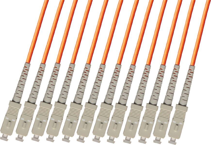 Direct Burial Outdoor SC 12 Strand Fiber Optic Cable Multimode 50/125 10M