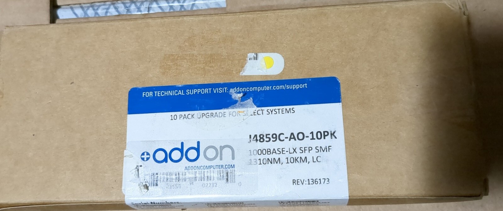 Addon Hp J4859c Compatible 10 Pack 1000base-lx Sfp Transceiver (smf, 1310nm, ...