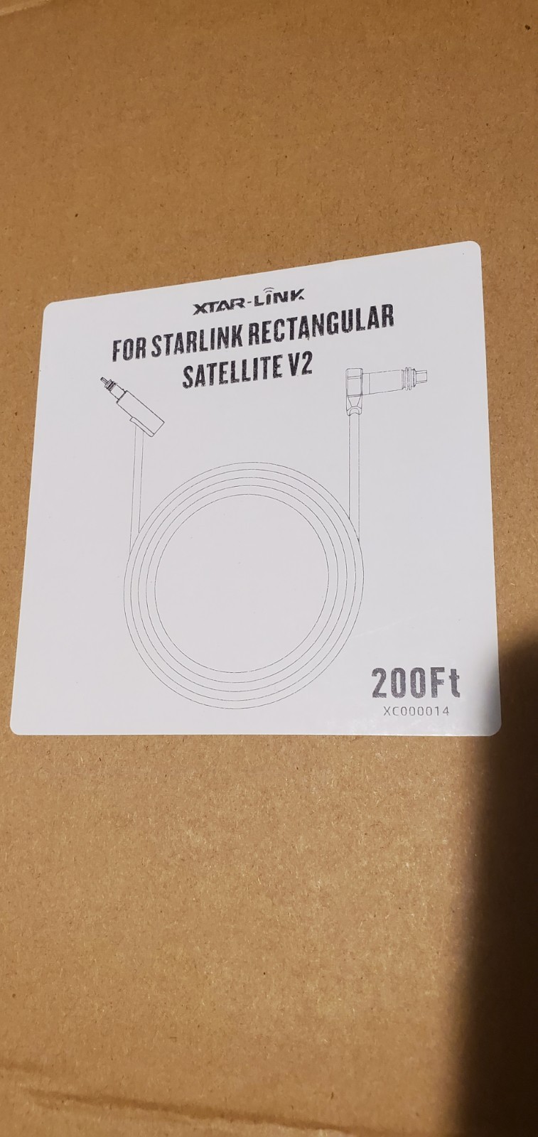 XTAR-LINK FOR STARLINK RECTANGULAR SATELLITE V2 200 FT - 