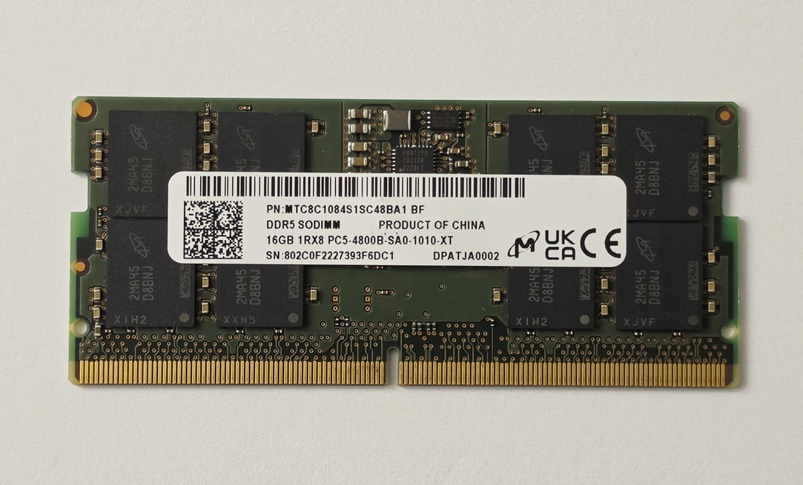 MICRON 16GB DDR5-4800 PC5-38400 SO-DIMM Laptop Memory (1x16GB) RAM HP#M97596-001