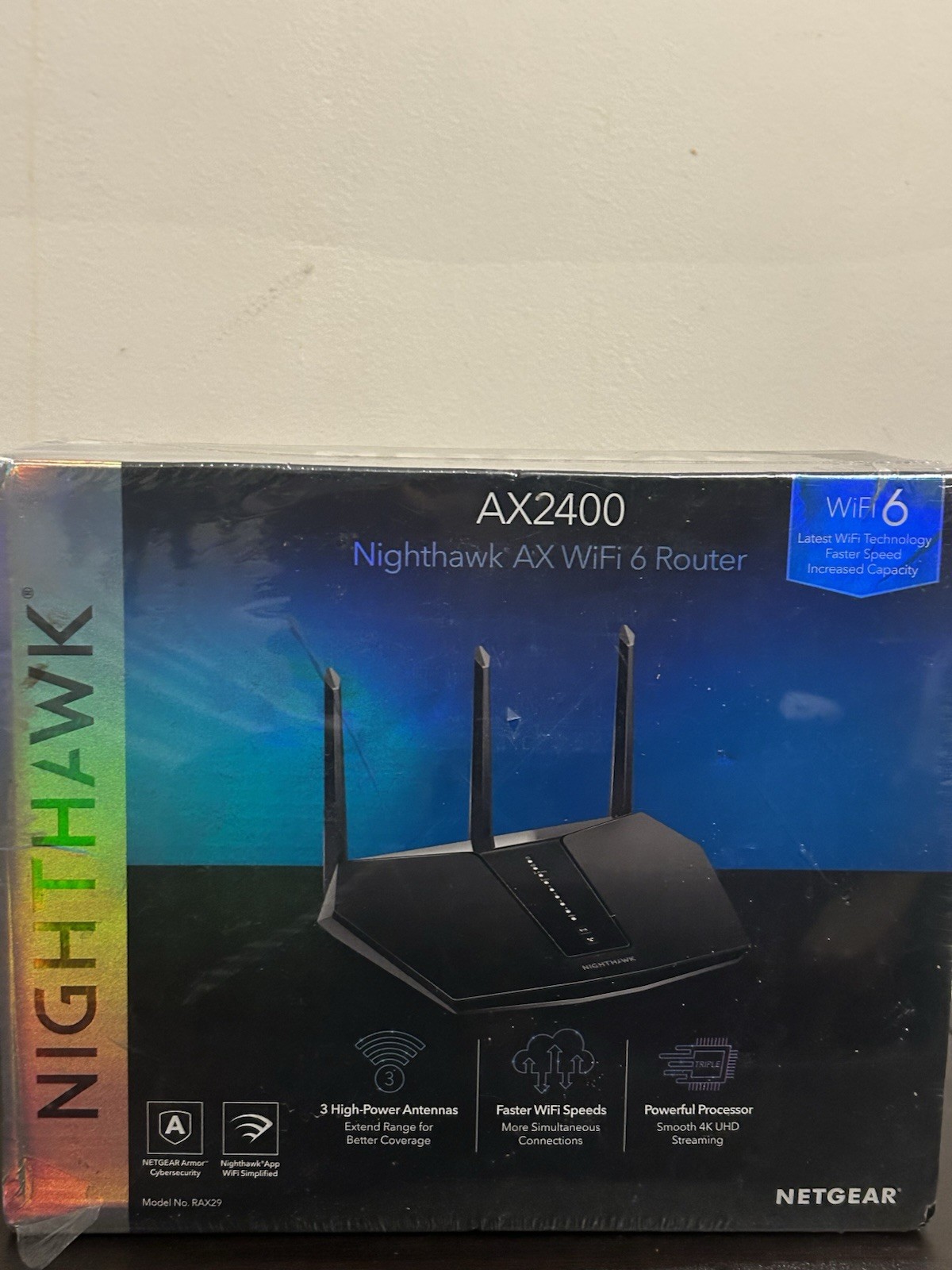 NETGEAR Nighthawk AX2400 WiFi 6 Router RAX29 AX2400 Dual Band 4K Wireless New