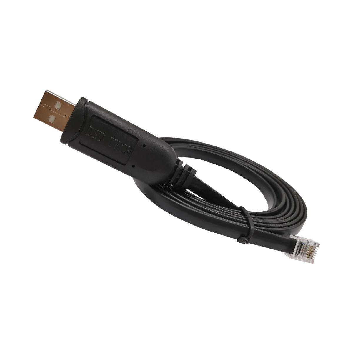 DSD TECH SH-RJ12A USB to RJ12 6P4C RS232 Serial Cable with FTDI Chip