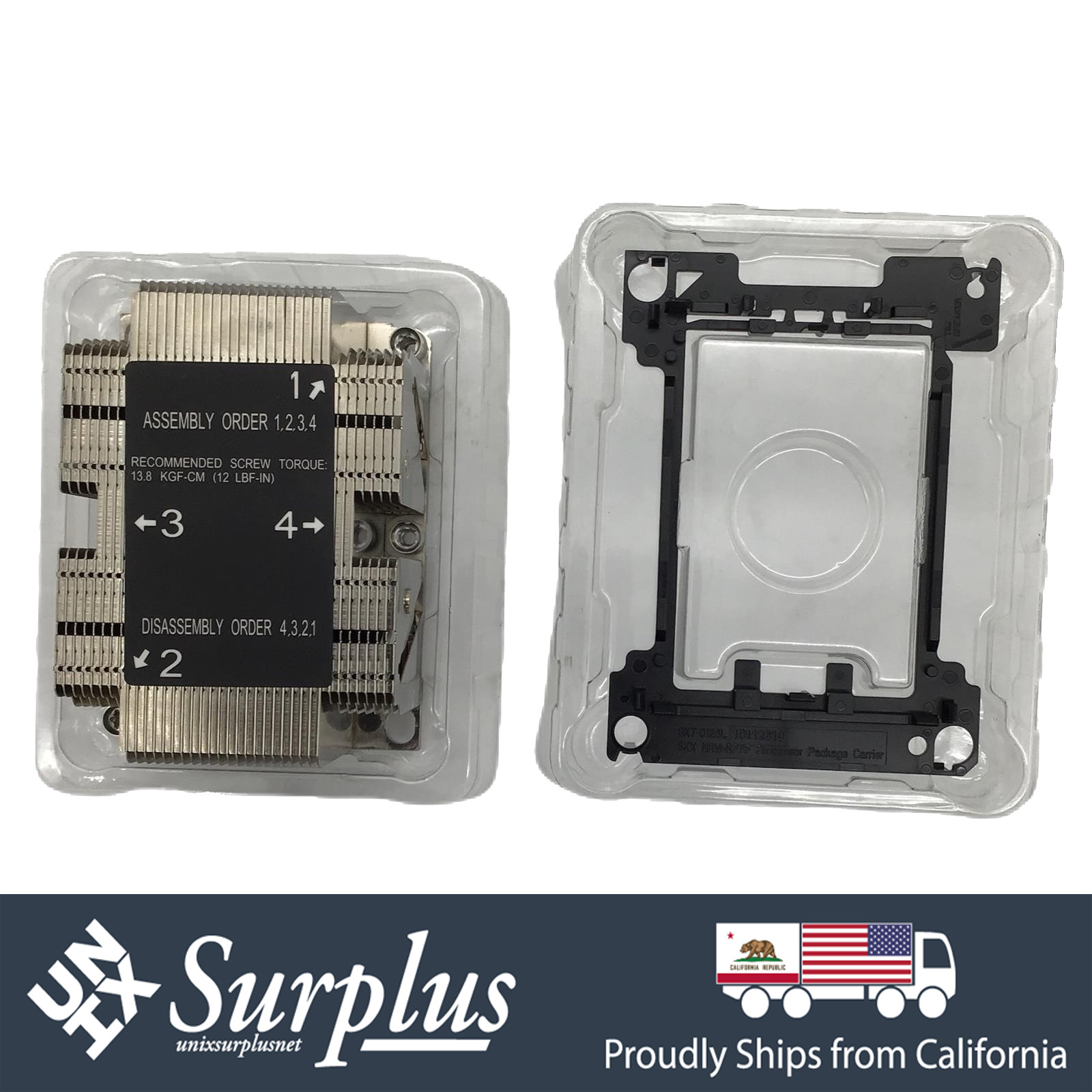 New Supermicro LGA3647-0 1.5U Passive CPU Heatsink for Node Twin Series Servers