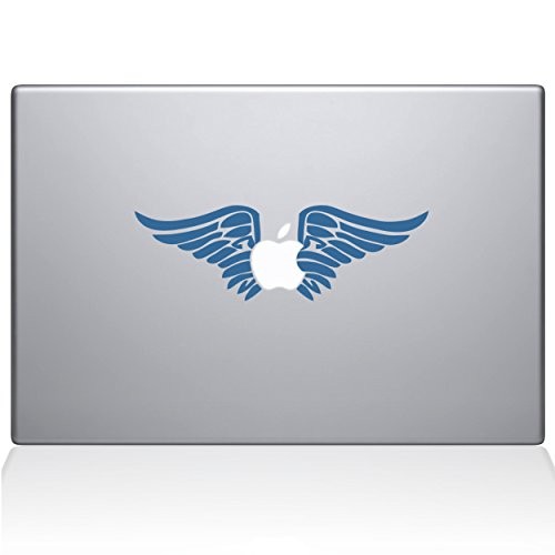 The Decal Guru 0155-MAC-12M-LB Cherub Angel Wings Vinyl Sticker 12"Macbook