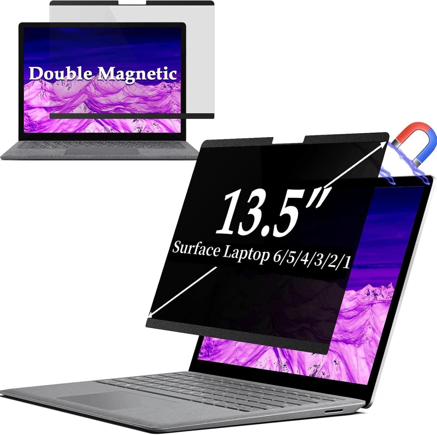 Surface Laptop Privacy Screen 13.5 inch, Magnetic Removable, Anti-Glare