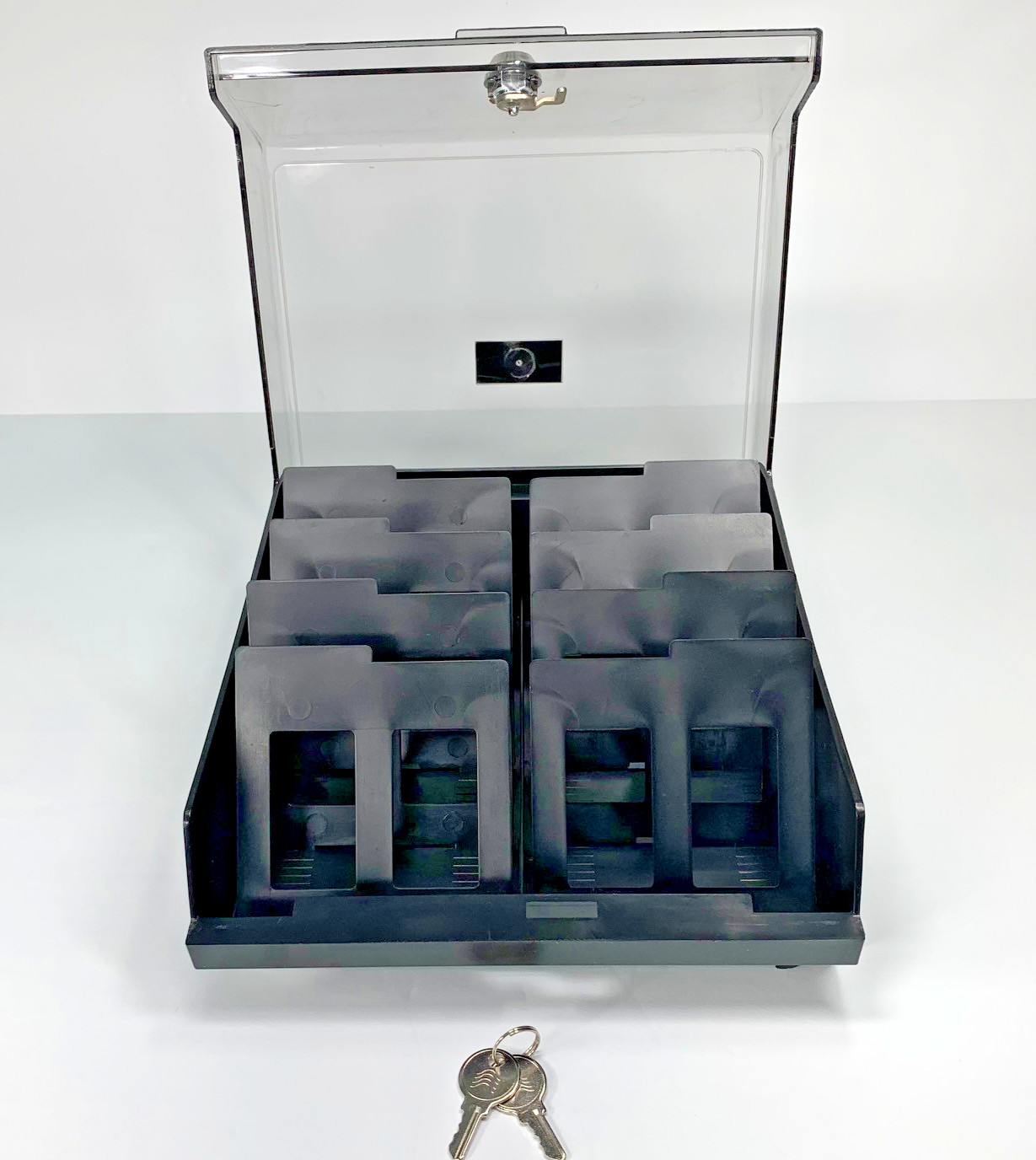 Fellowes 3.5" Floppy Disk Filing Storage Case Lock & Keys Holds 90 Diskettes