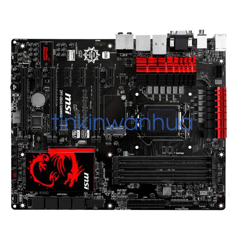 For MSI Z97-GD65 GAMING Motherboard LGA 1150 PCI-E 3.0 VGA+DVI+ATX