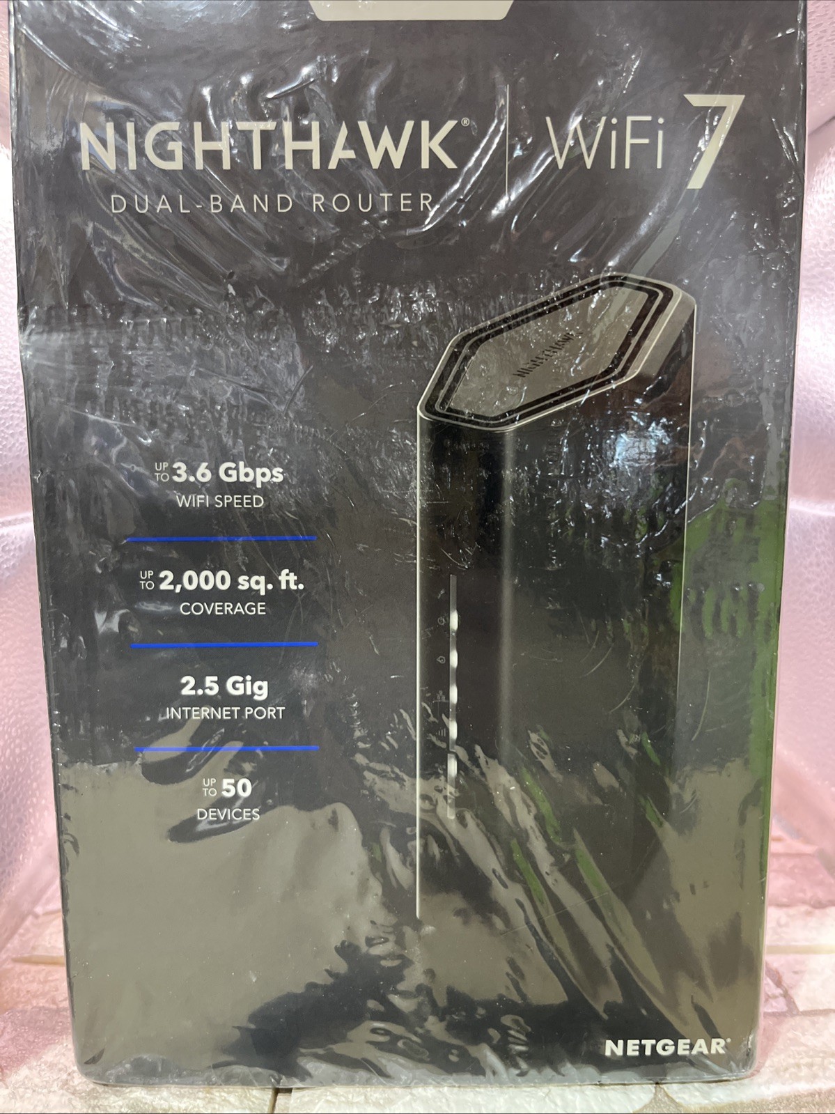 NETGEAR Nighthawk RS90 WiFi 7 Dual-Band Router 3.6 Gbps 4-Port LAN