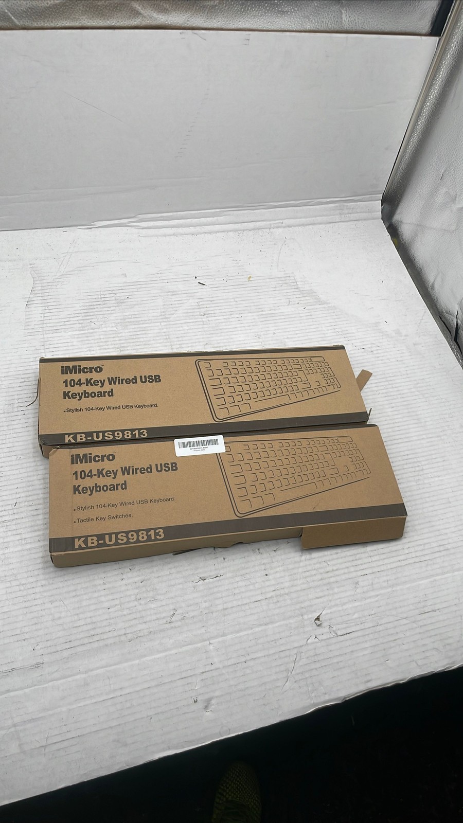 iMicro KB-US9813 104-Key Wired USB Computer Keyboards Black Lot of 2 NEW