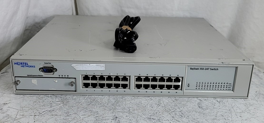 Nortel Networks Bay Stack 350-24T AL2012A17 Network Switch 24-Port SEE NOTES