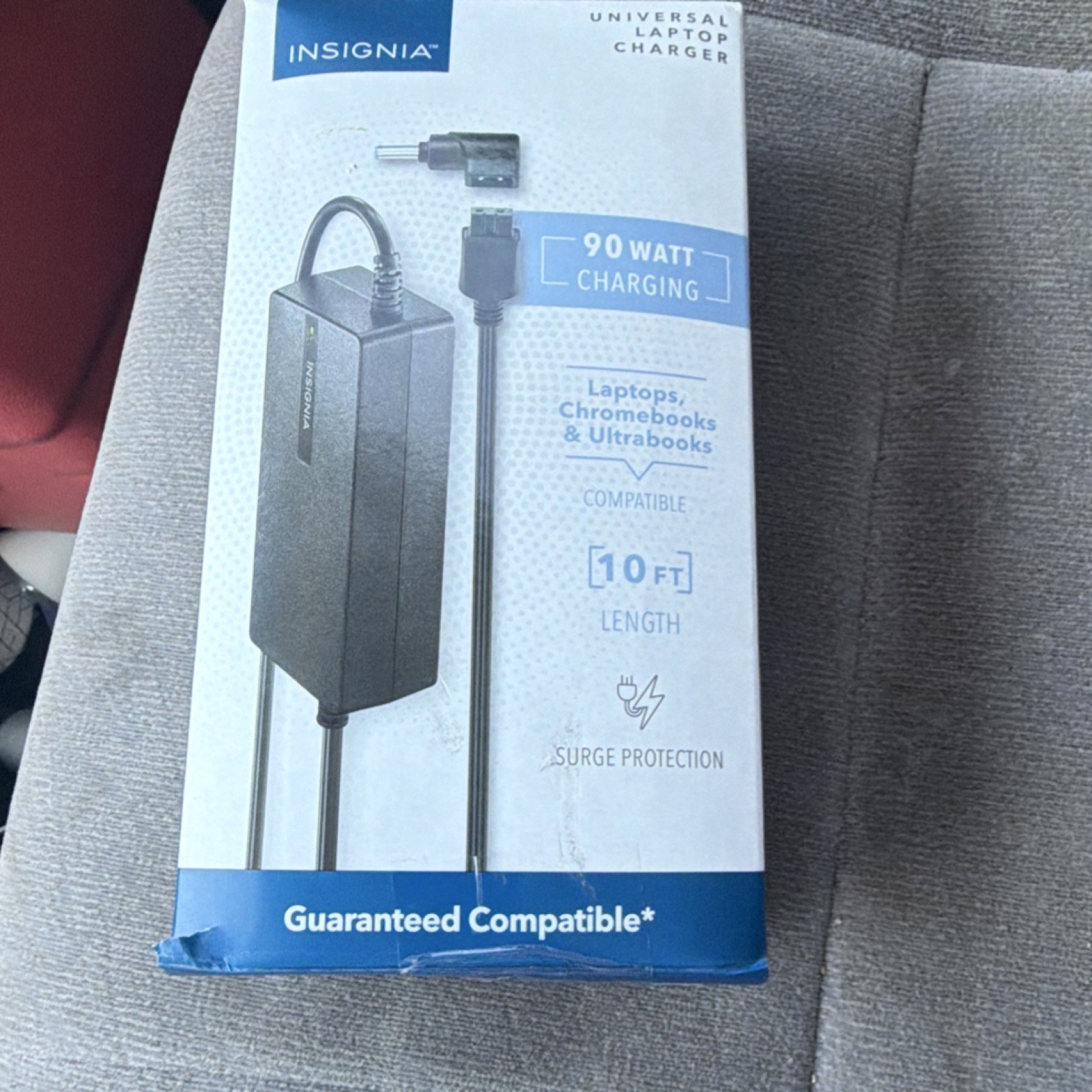 Insignia 90W Universal AC Laptop Charger Adapter 10ft Cord NS-PWLC591