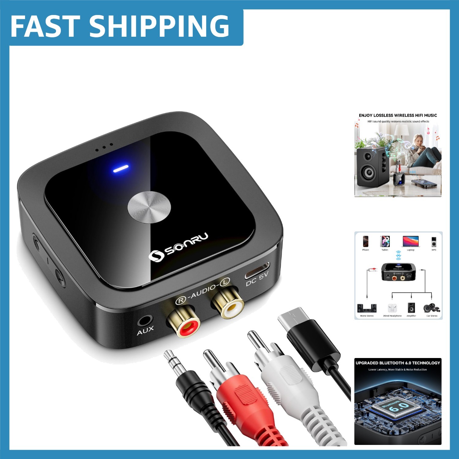 Bluetooth Receiver for Speakers: Upgrade Your Audio with 24-Hour Battery Power