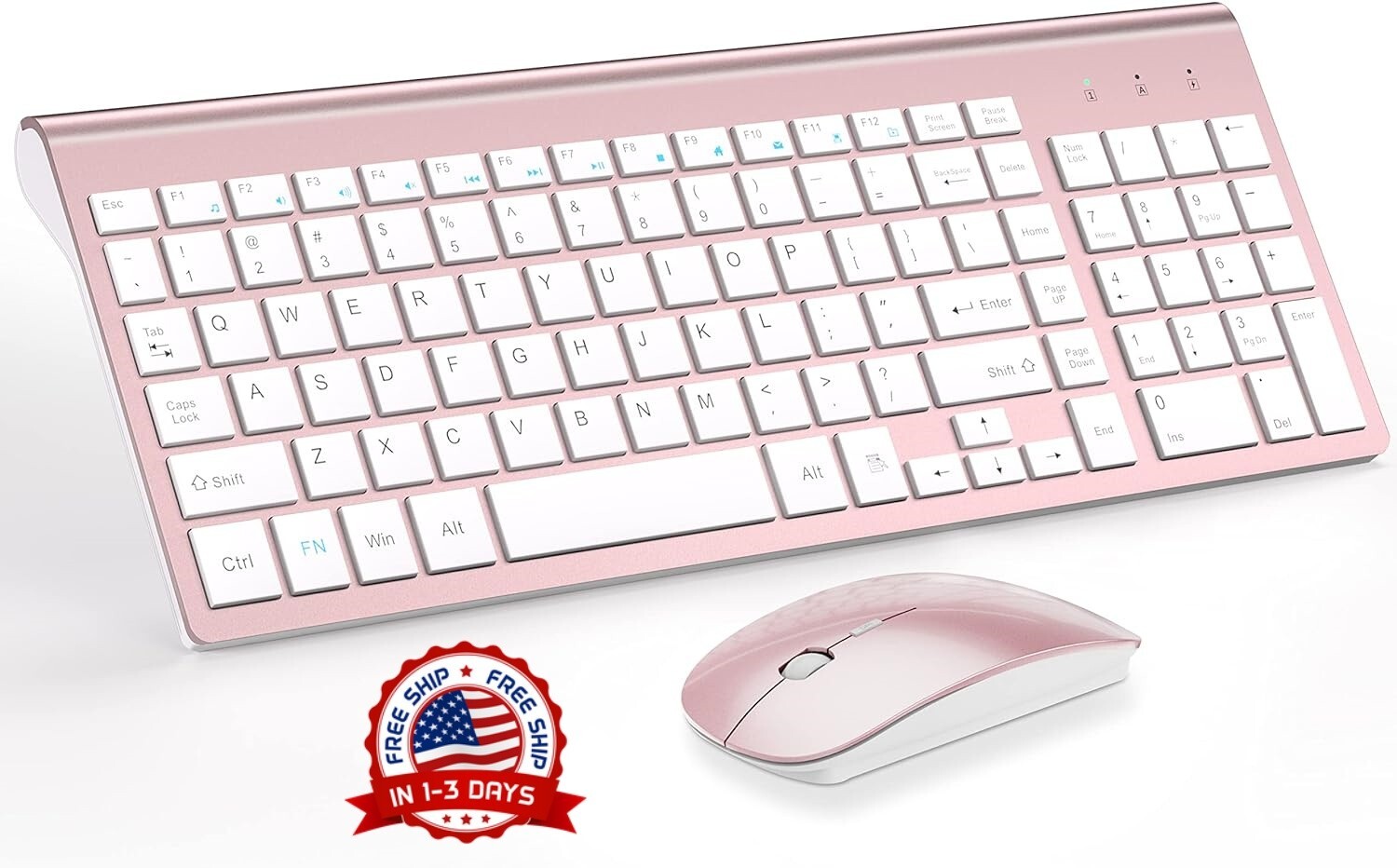 Combinación de teclado y mouse inalámbricos de 2.4 GHz para computadora portátil