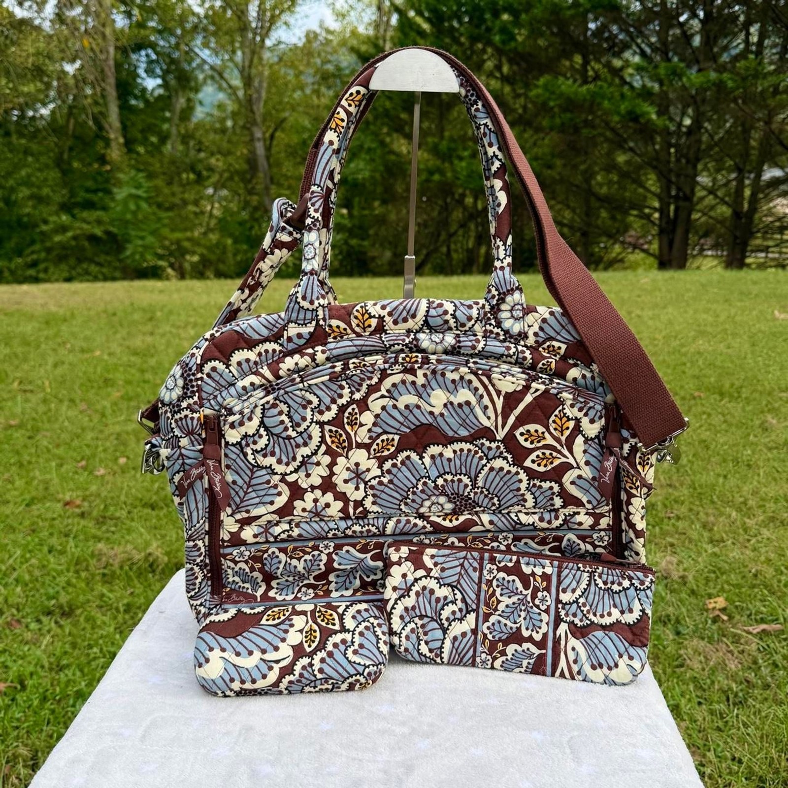 Vera Bradley Slate Blooms 3-Piece Laptop & Tech Set