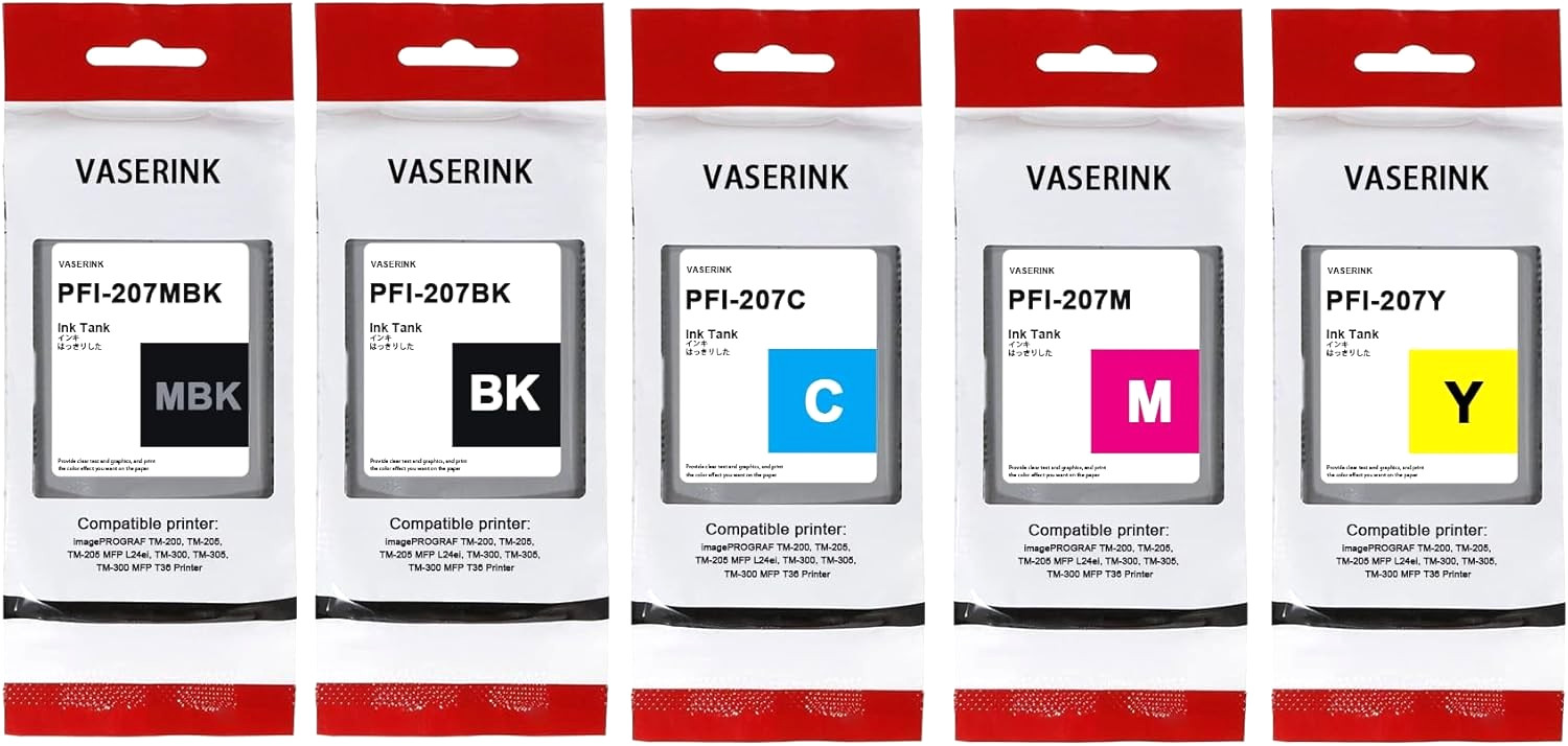 PFI-207 Pigment Ink Tank Kit  for Canon imagePROGRAF iPF680 iPF685 iPF780 iPF785