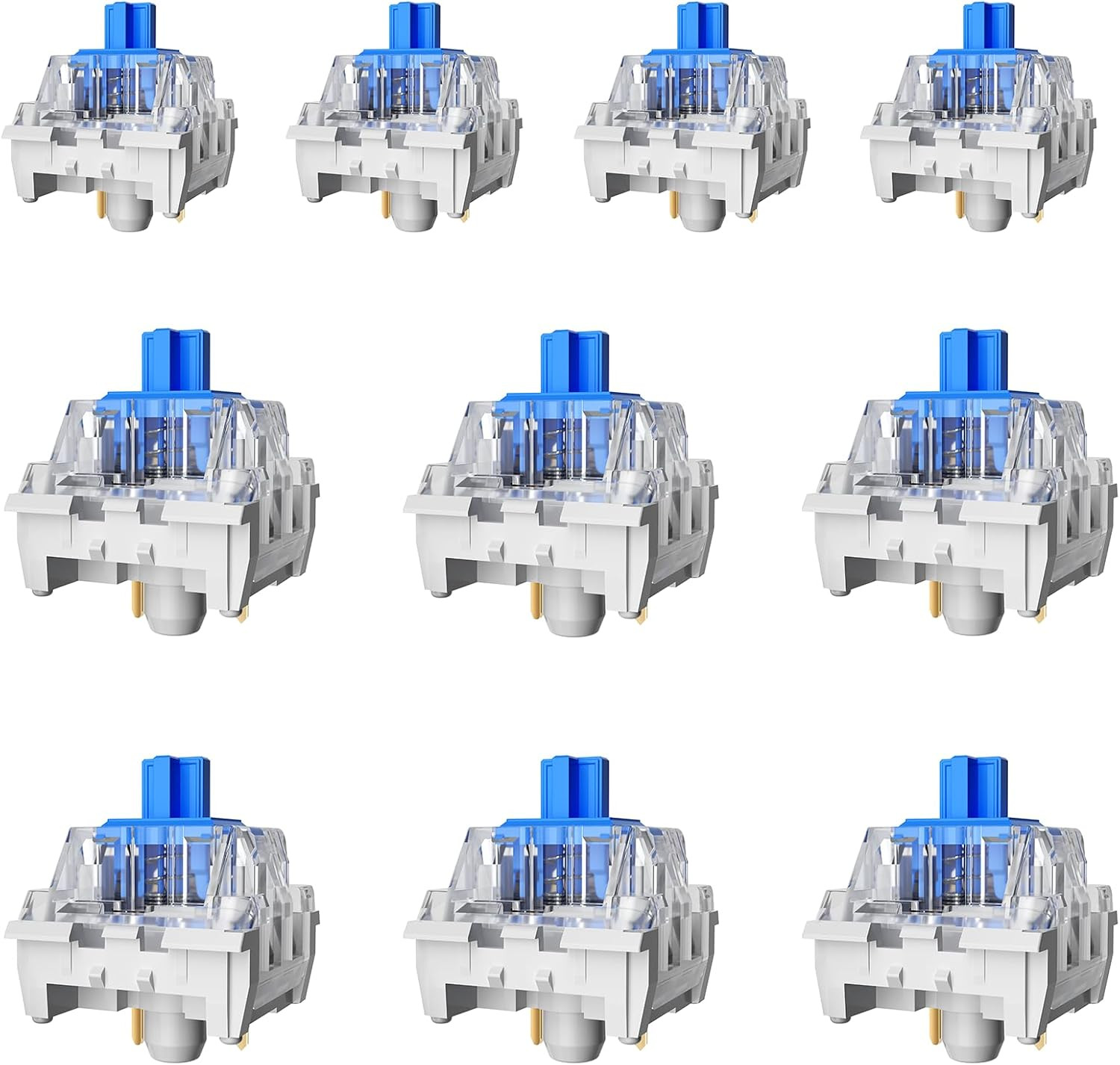 Zhouwang 108PCS Blue Click Switch,Clicker for 3D Prints 、Gaming Keyboards.