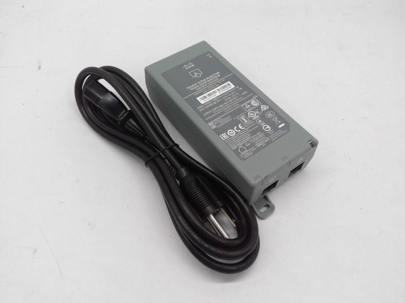 Cisco CS-POE-INJ Touch 10 PoE Injector 341-100701-01 Webex Room Kit W/ Cord
