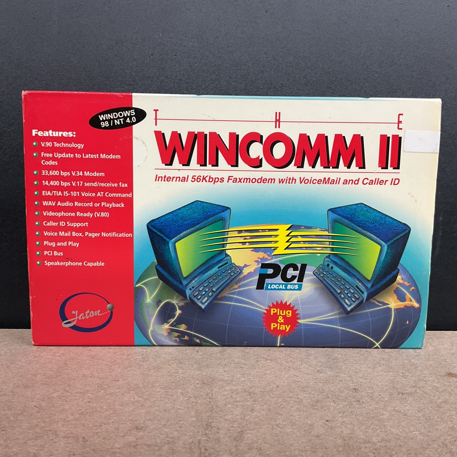 Vintage Jaton WinComm II Modem Card Internal 56 Kbps PCI Local Bus Plug & Play