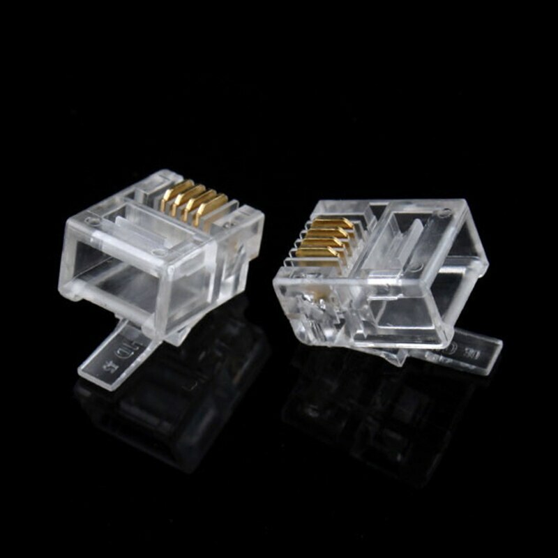 RJ-11/ RJ-12 / RJ45 Modular Plug Network Cable Connector End