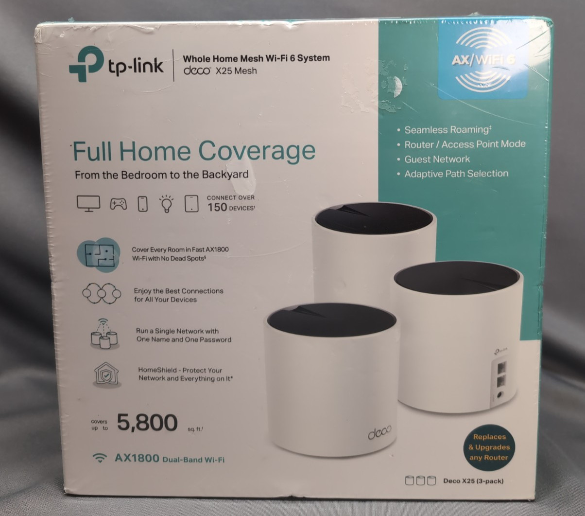 NEW TP-Link Whole Home Mesh Wifi 6 system Deco X25 3-PACK AX1800