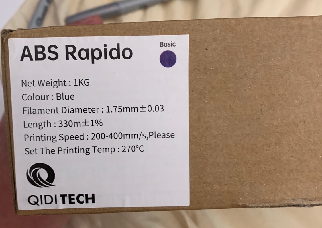 QIDI Tech ABS Rapido Blue 1.75mm 