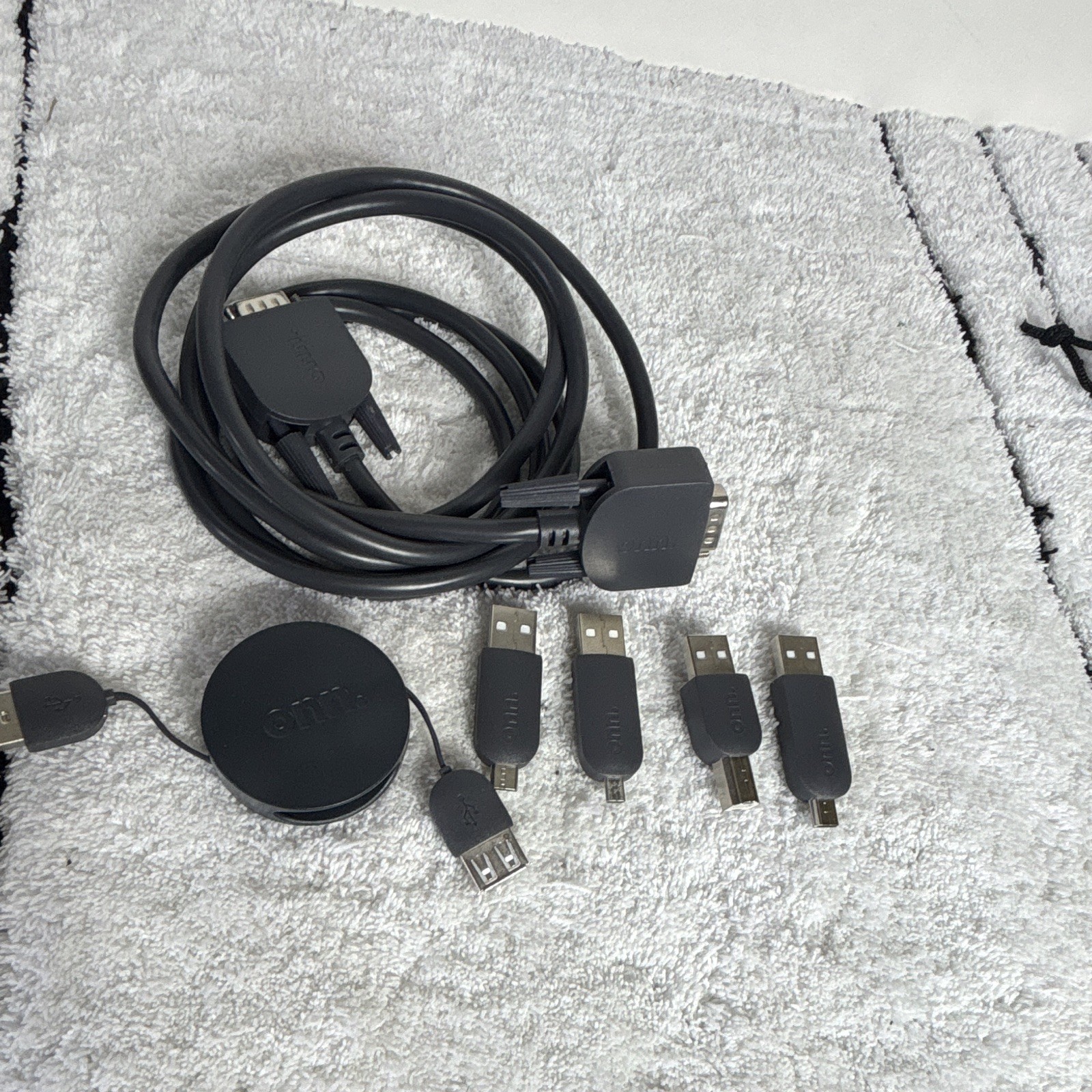 Onn USB 2.0 Adapter Set Micro-USB/Mini-B/Type-B to USB 2.0 Black