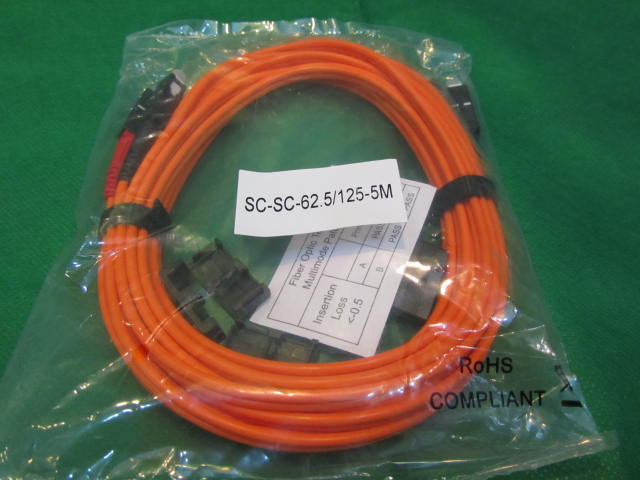 Cisco Compatible CAB-MMF-SC-5M   62.5/125  SC-SC Duplex   Fiber Optic Cable, 5M.