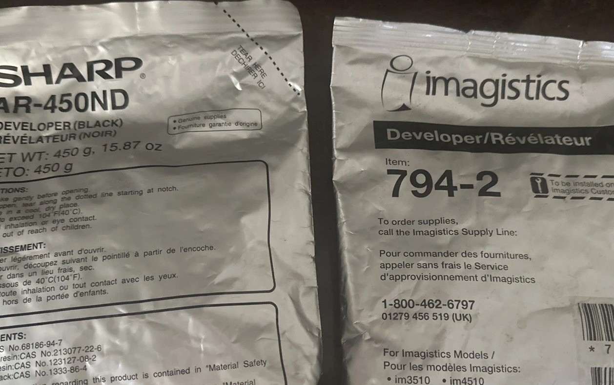 OEM Developer For Sharp MX-450 / 455  350 / 355 and for Imagistic IM3510 / 4510 