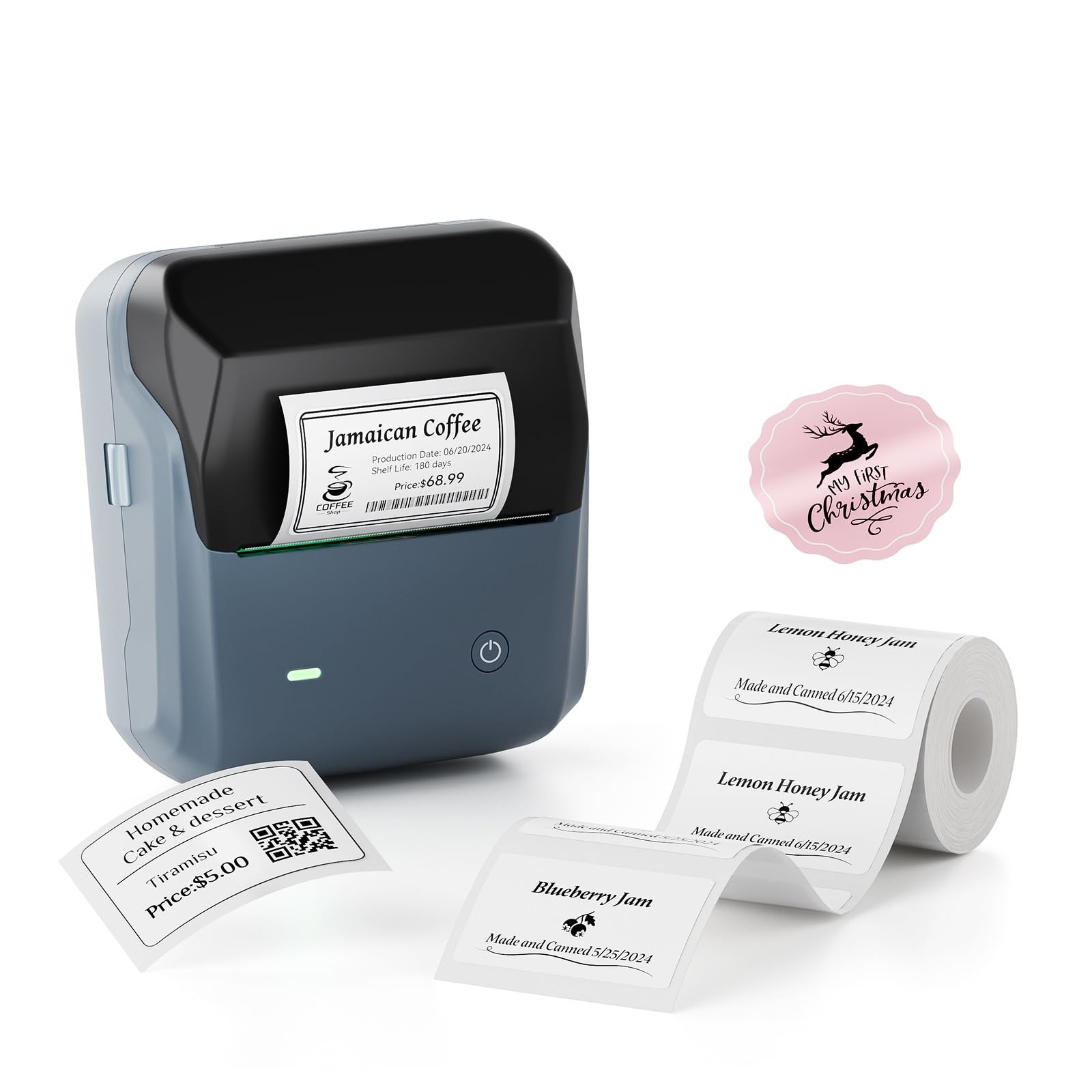 B31 Label Maker, Bluetooth Thermal Label Printer for Retail, Blue